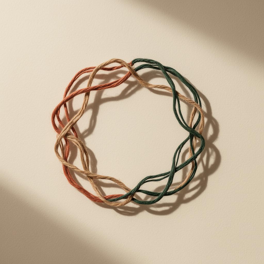 Intertwined threads representing the weave of culture and strategy